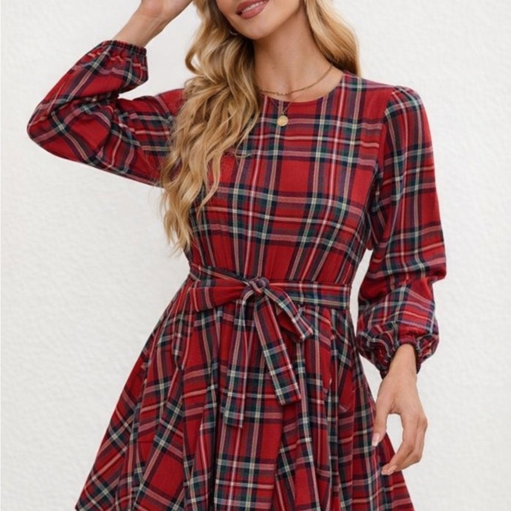 Red Plaid Dress - NWOT